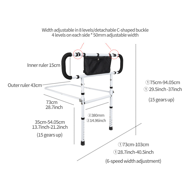 Foldable bedside armrest