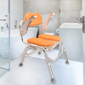 The shower chair is convenient for the elderly to take a shower and is safer